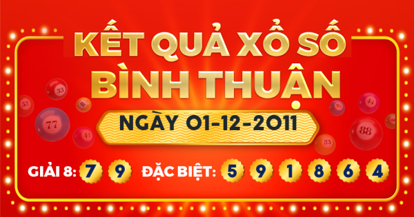 Kết quả xổ số Bình Thuận ngày 1/12/2011