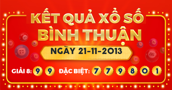 Kết quả xổ số Bình Thuận ngày 21/11/2013